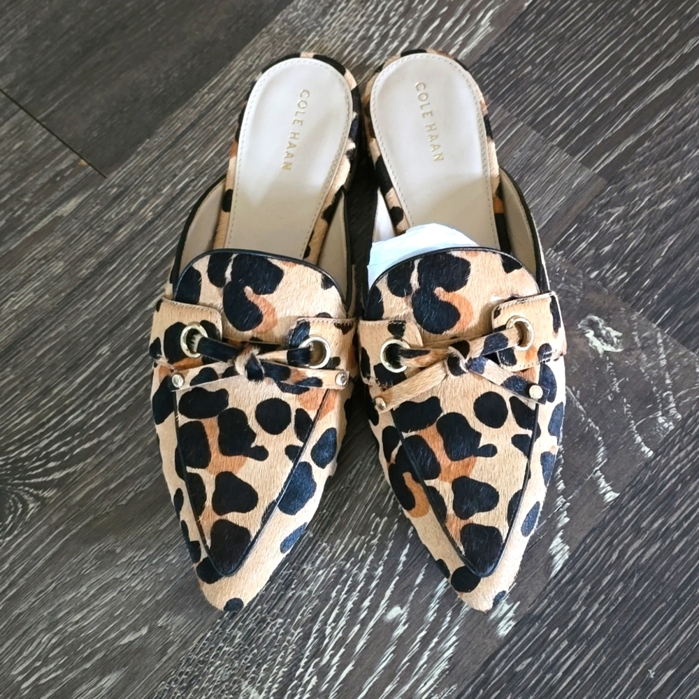Cole Haan calfskin mules